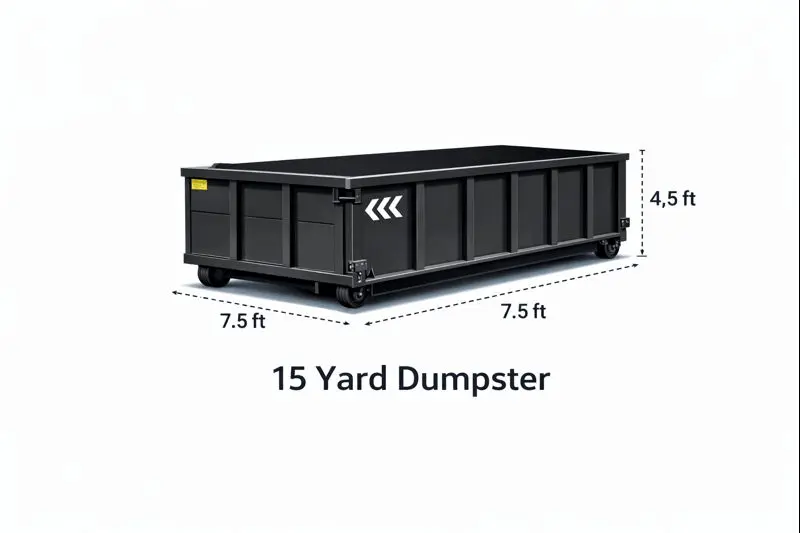 15 yard roll-off dumpster
