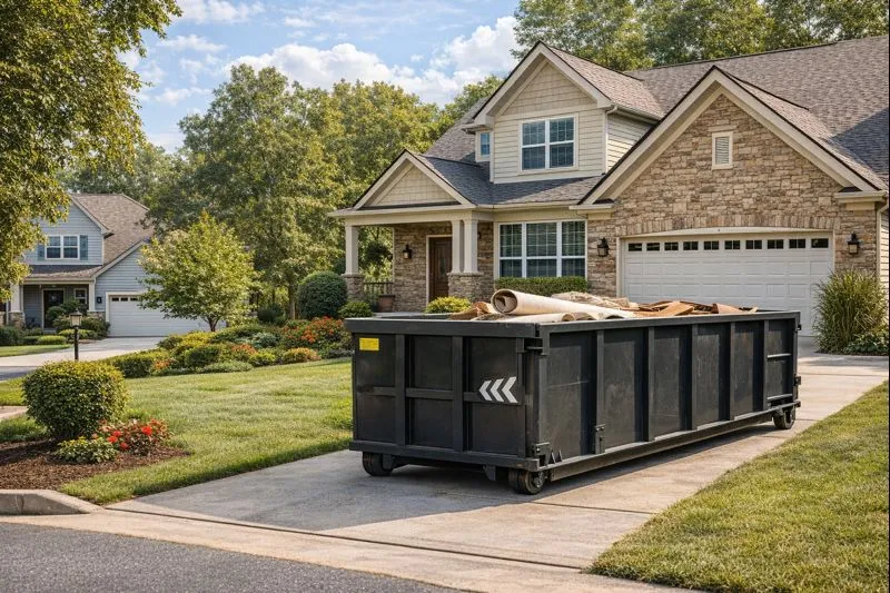 Residential dumpster rental for home cleanouts and renovations in Asheville